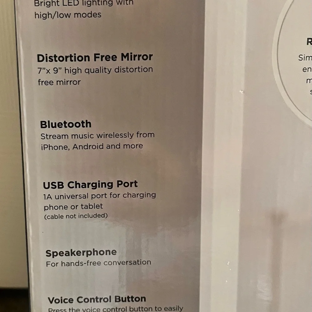 iHome White Smart Speaker with USB Port